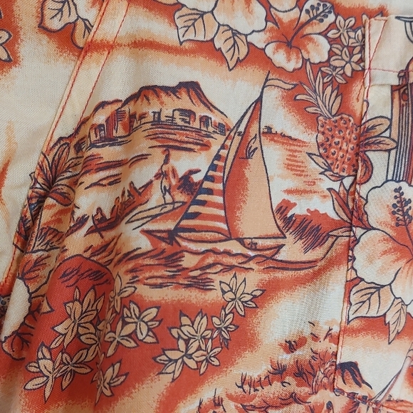 BOXER BOXER Hawaiian Shirt in Vibrant Orange Tropical Print. 3XL - Picture 8 of 12